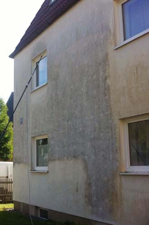 Fassade vorher Fassade reinigen vorher Ortenau